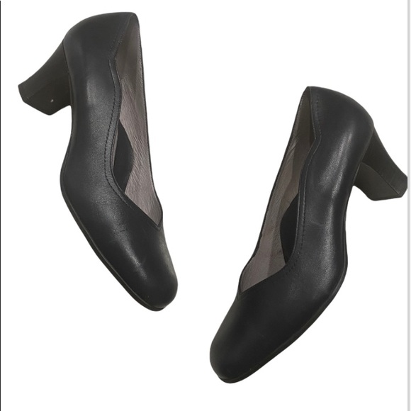 BeautiFeel Shoes Beaufeel Womens Navy Blue Leather Pumps Classic